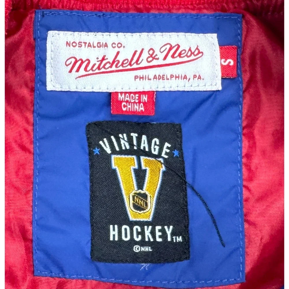 Mitchell & Ness NHL Vintage New York Rangers Hockey Puffer Vest Size Small